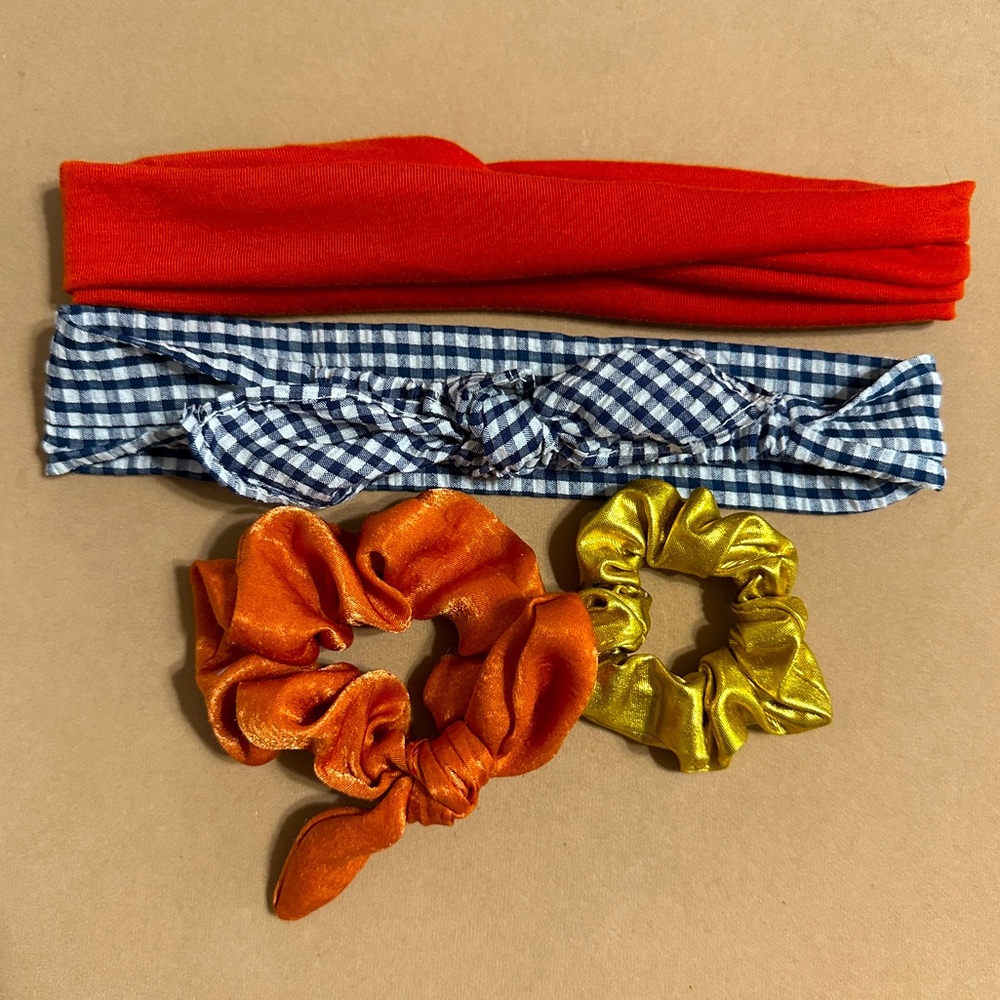 Hair accessories - set of 2 headbands and 2 scrunchies - autumn fall photos